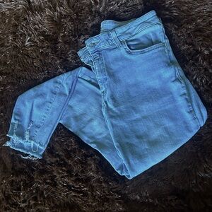 Skinny Distressed Bottom Jeans